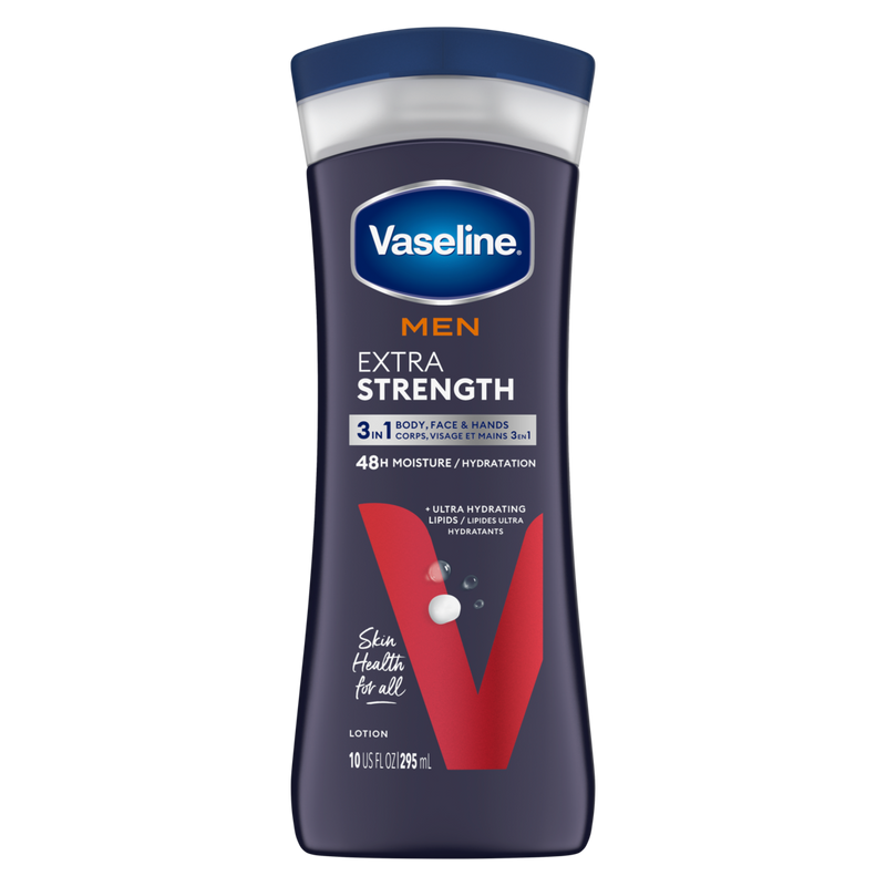 Vaseline, Men Healing Moisture, Non-Greasy Body & Face Lotion, Extra Strength 10oz