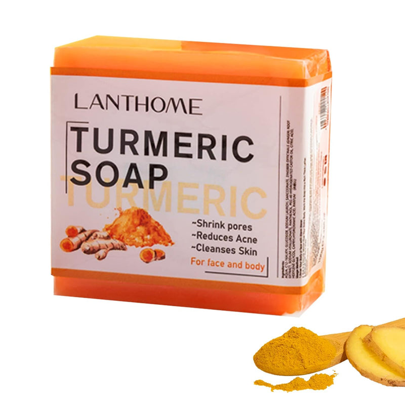 Lanthome Turmeric Soap Bar, Organic Face Soap, Natural Turmeric Soap for Body & Face