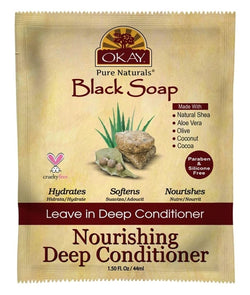 Okay Leave-In Deep Conditioning Packettes Black Soap 1.25fl oz