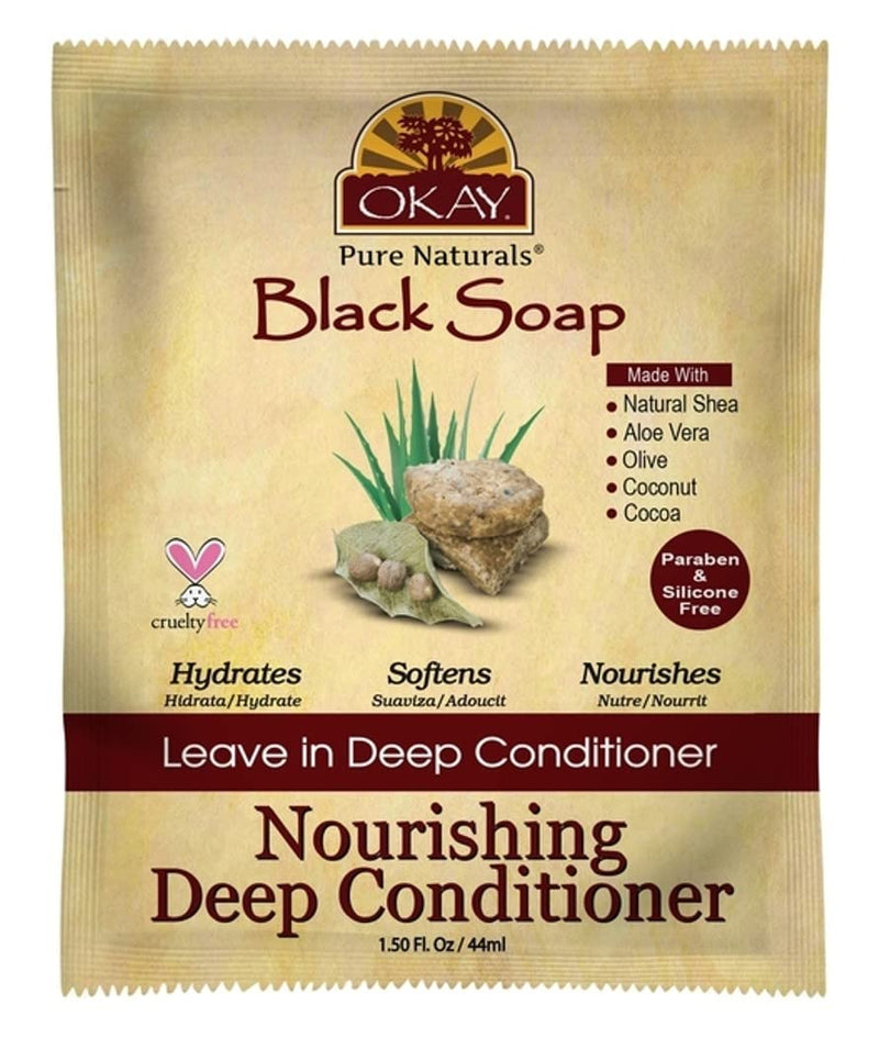 Okay Leave-In Deep Conditioning Packettes Black Soap 1.25fl oz