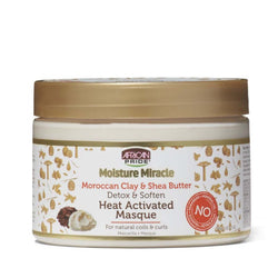 African Pride Moisture Miracle Moroccan Clay & Shea Butter Heat Activated Masque 12oz