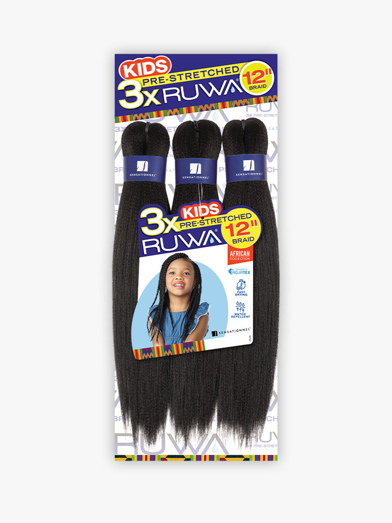 3X Ruwa Kids Pre-Stretched Braid 12"