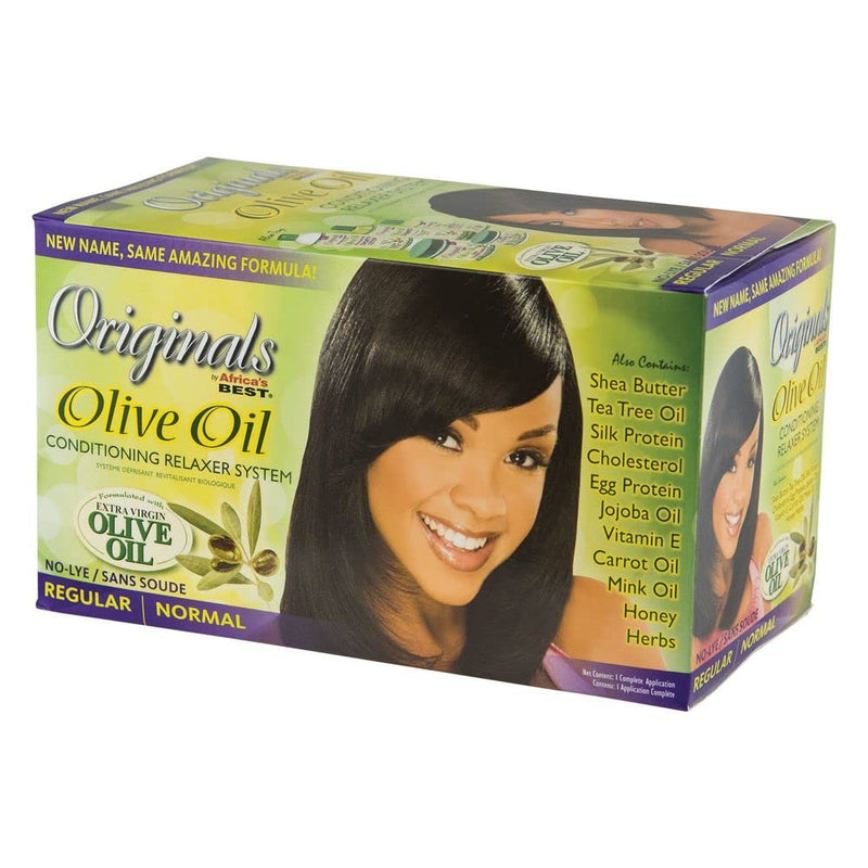 Africa's Best Olive Oil Relaxer Kit, Regular/Normal