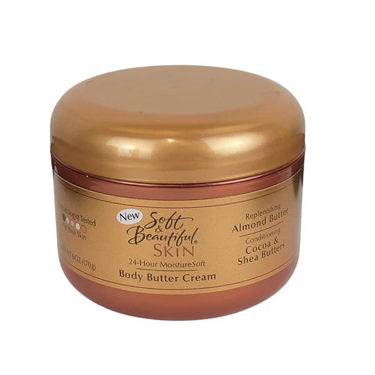 Soft & Beautiful Skin 24-Hour Moisturesoft Body Body Butter Cream 6oz