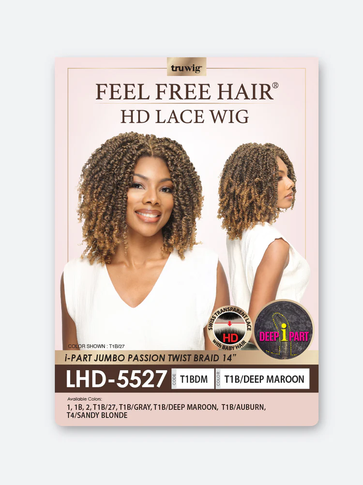 HR Tru Wig LHD-5527 Jumbo Passion Twist 14" I-Part Wig -