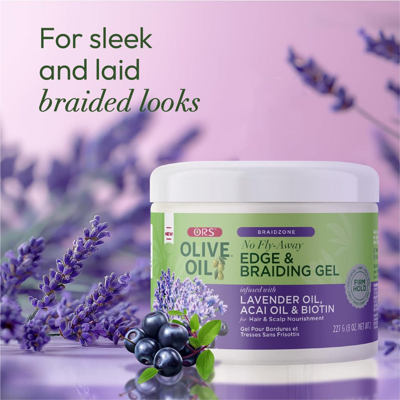 ORS Olive Oil Edge & Braiding Gel for Hair & Scalp 8 oz